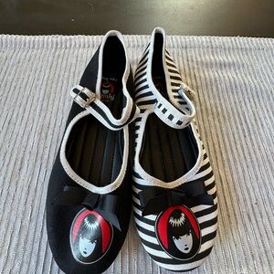 Dolls Kill, Emily the Strange, Black & White Women’s Mary Jane Shoes